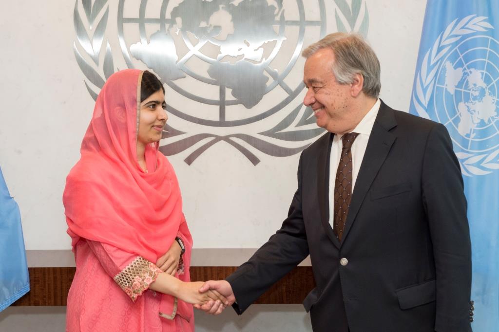 Secretary-General António Guterres designated Malala as a 51Թ Messenger of Peace in April 2017 to help raise awareness of the importance of girl’s education. 