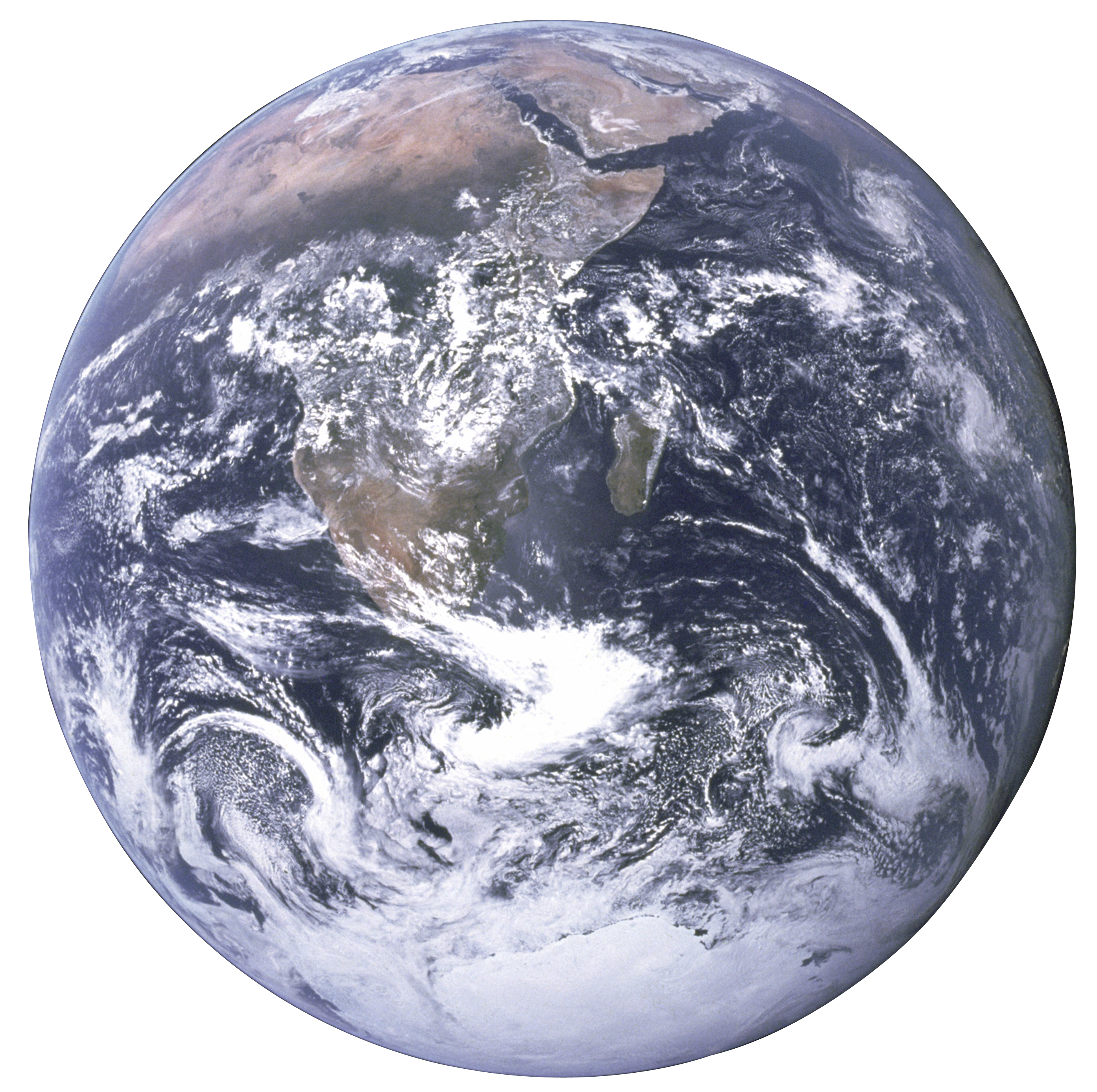 La terre vue depuis Apollo 17