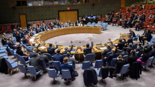 El Consejo de Seguridad de la ONU vota sobre la extensin de la misin de mantenimiento de la paz